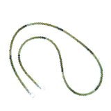 Claspless Tiny Round Ombre Green Tourmaline Strand