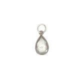 Channel Set Pear Shape Pendant