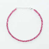 Small Pink Garnet Bracelet