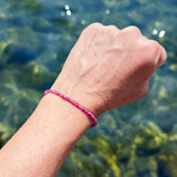 Small Pink Garnet Bracelet