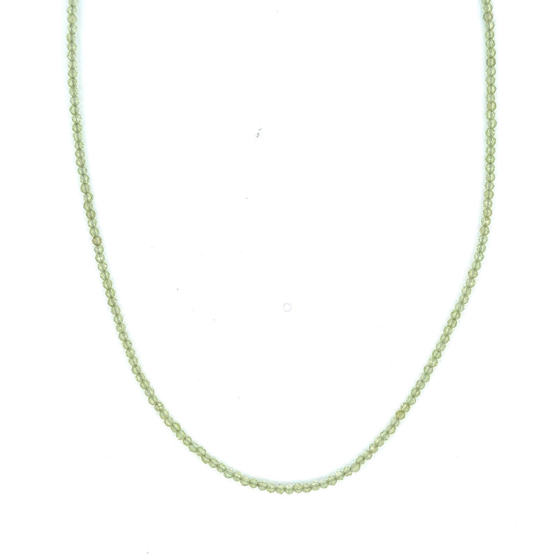 Tiny Round Peridot Strand