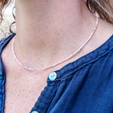 Tiny Round Pink Opal Strand