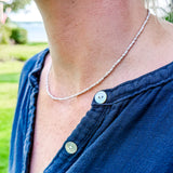 Tiny Gray Rice Shape Pearl Strand