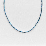 Tiny Rice Shape Teal Pearl Strand