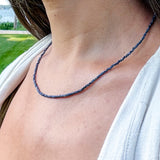 Tiny Round Blue Sapphire Strand