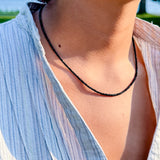 Tiny Round Black Spinel Strand