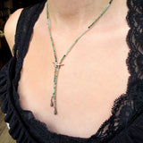 Signature Cleat Gemstone Bolo Necklace