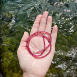 Small Pink Garnet Strand