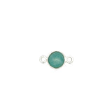 Small Round Channel Set Amazonite Connector