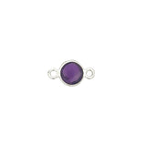 Small Round Channel Set Amethyst Connector