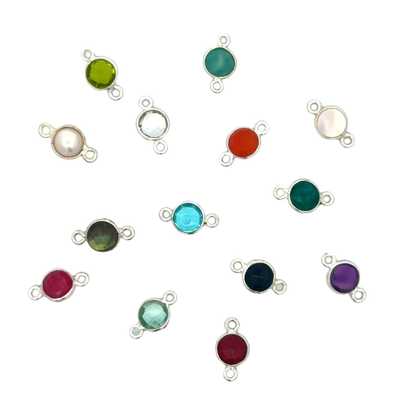 Small Round Channel Set Amethyst Connector