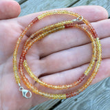 Claspless Small Ombré Fire Sapphire Strand