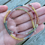 Claspless Small Ombre Multicolor Sapphire Strand