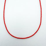 Tiny Round Italian Coral Strand