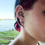 Tiny Fleur de Lis Stud Earrings