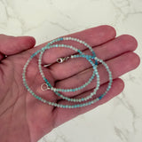 Tiny Round Ombre Amazonite Strand