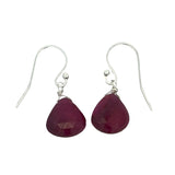 Single Drop Gemstone Earrings (Heart Shape)