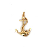 Vintage Large Anchor Charm with Rope