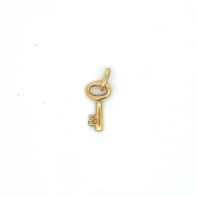 Vintage Teeny Skeleton Key Charm