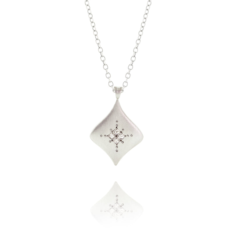Silver Night Pendant Necklace in Diamond