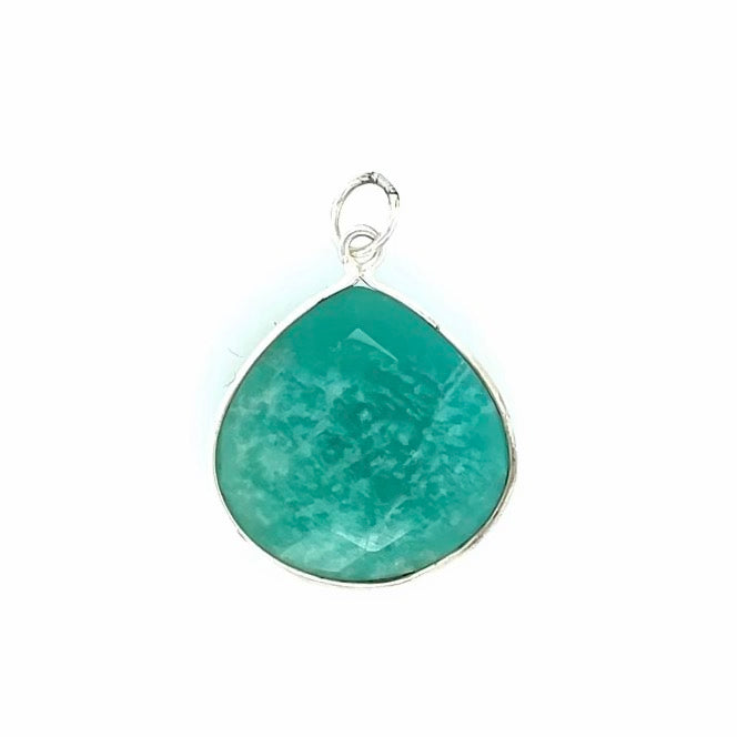 Large Channel Set Heart Shape Pendant
