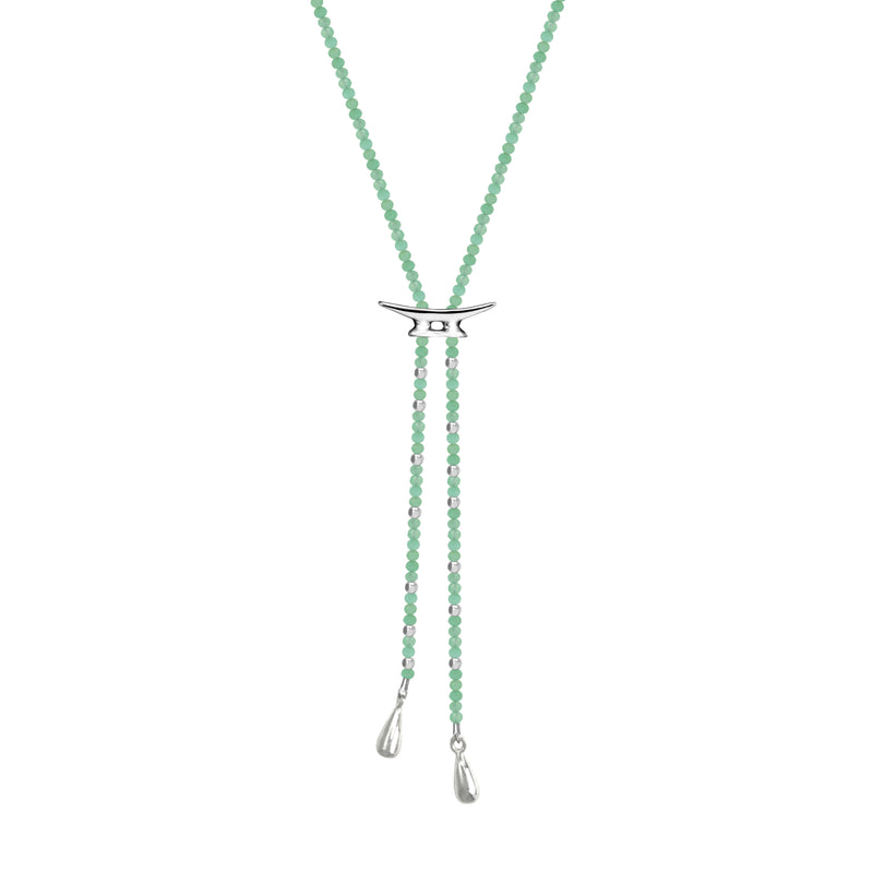 Signature Cleat Gemstone Bolo Necklace