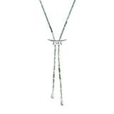 Signature Cleat Gemstone Bolo Necklace