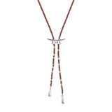 Signature Cleat Gemstone Bolo Necklace