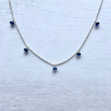Rondelle Sapphire Multidrop Necklace