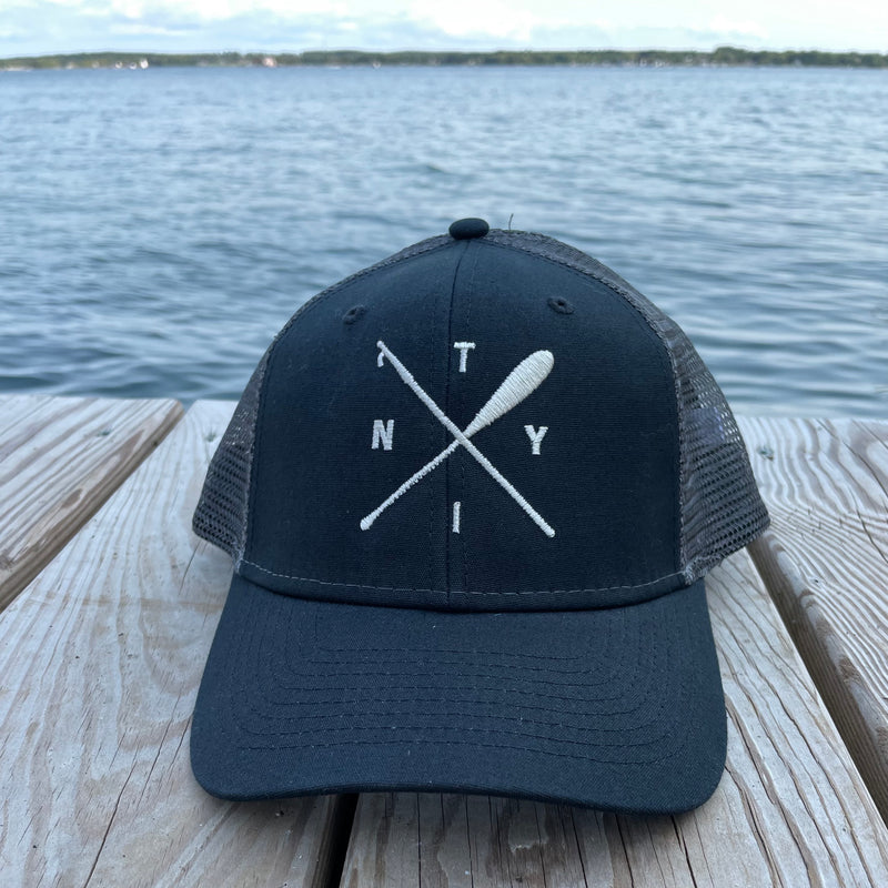 Boat Hook and Paddle Mesh Back Trucker Hat