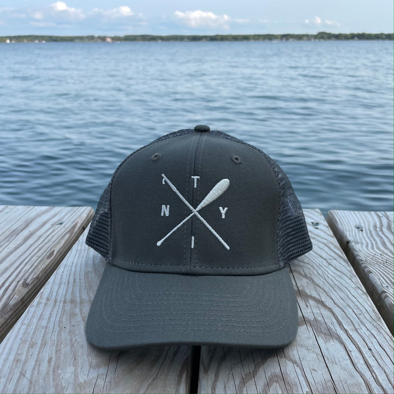 Boat Hook and Paddle Mesh Back Trucker Hat