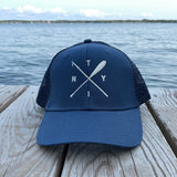 Boat Hook and Paddle Mesh Back Trucker Hat