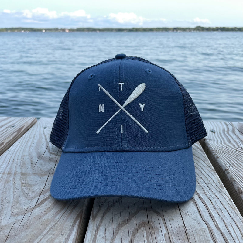 Boat Hook and Paddle Mesh Back Trucker Hat