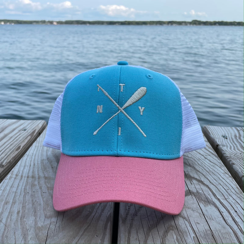 Boat Hook and Paddle Mesh Back Trucker Hat
