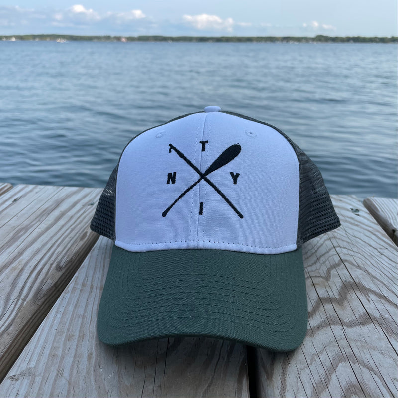 Boat Hook and Paddle Mesh Back Trucker Hat