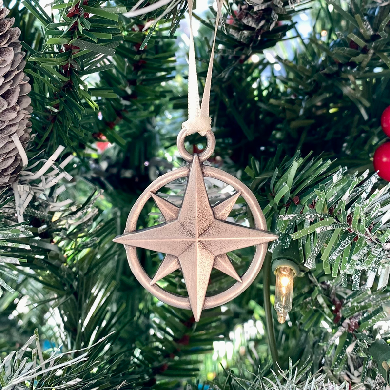 Compass Rose Pewter Ornament
