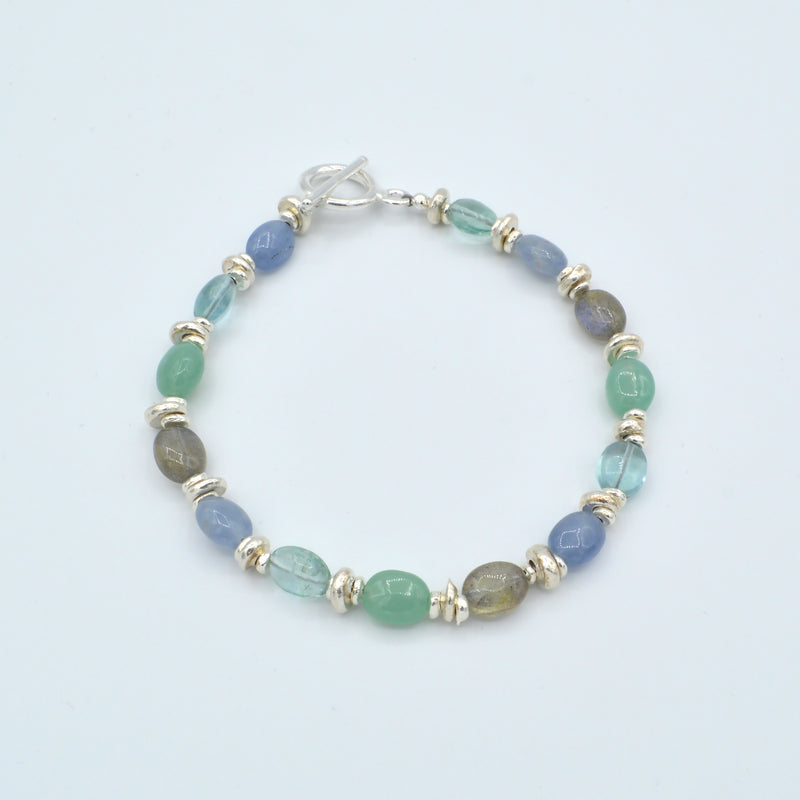 Oval Beaded Gemstone Bracelet