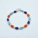 Oval Beaded Gemstone Bracelet