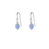 Single Drop Gemstone Earrings (Oval Shape)