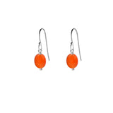 Single Drop Gemstone Earrings (Oval Shape)