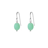 Single Drop Gemstone Earrings (Oval Shape)