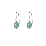 Single Drop Gemstone Earrings (Oval Shape)