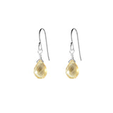 Single Drop Gemstone Earrings (Pear Shape)