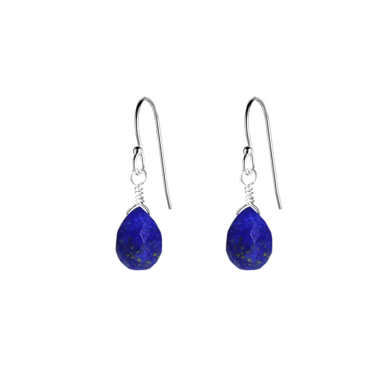 Single Drop Gemstone Earrings (Pear Shape)