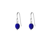 Single Drop Gemstone Earrings (Oval Shape)
