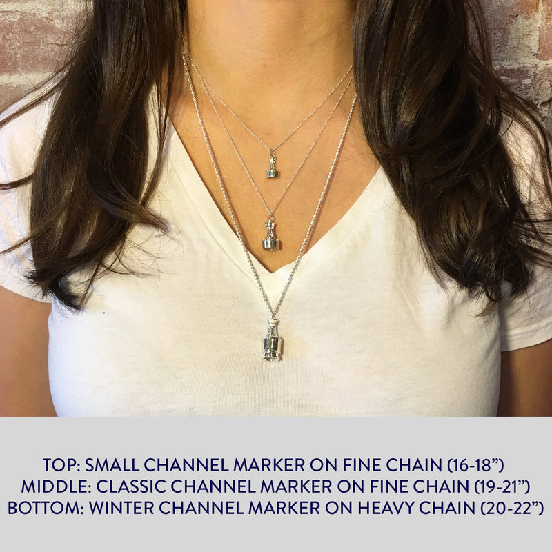 Winter Channel Marker Necklace