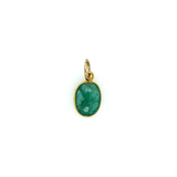 Channel Set Emerald Pendant