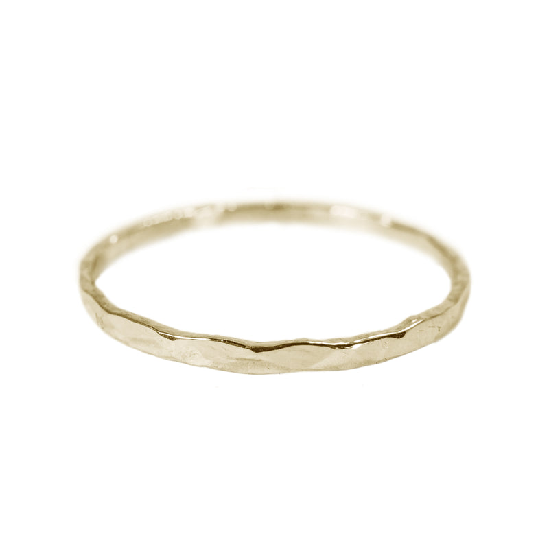 Hammered Shiny Stack Ring