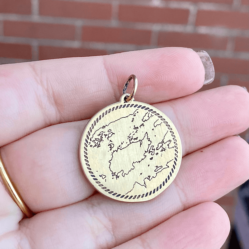 Grindstone Island Chart Pendant