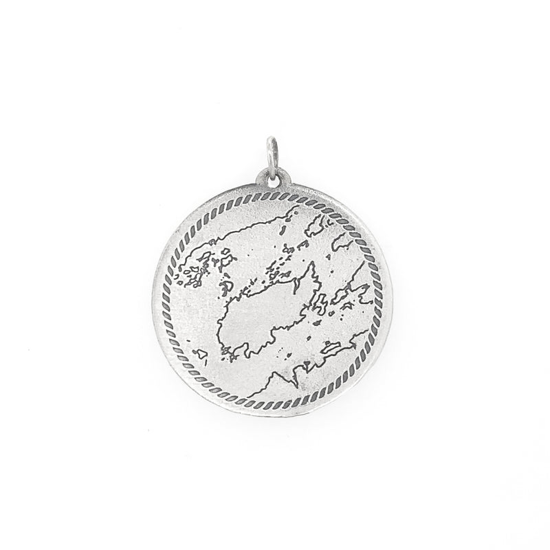 Grindstone Island Chart Pendant